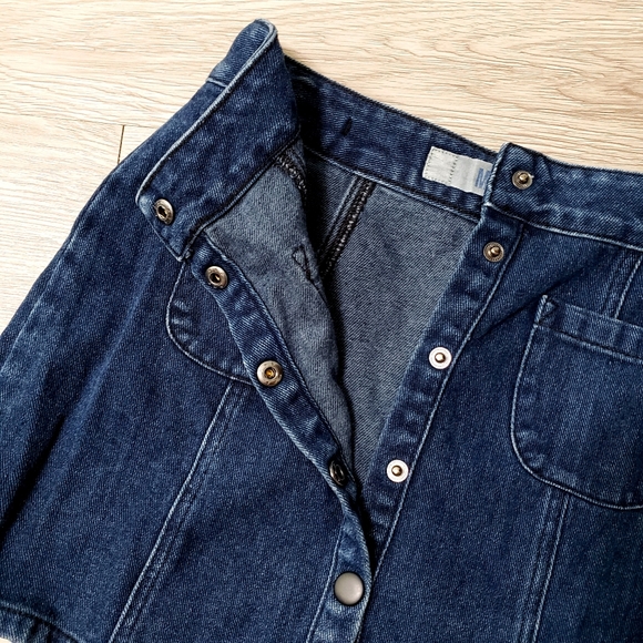 Brandy Melville button up blue denim mini skirt size 25 Y2K - Picture 3 of 6